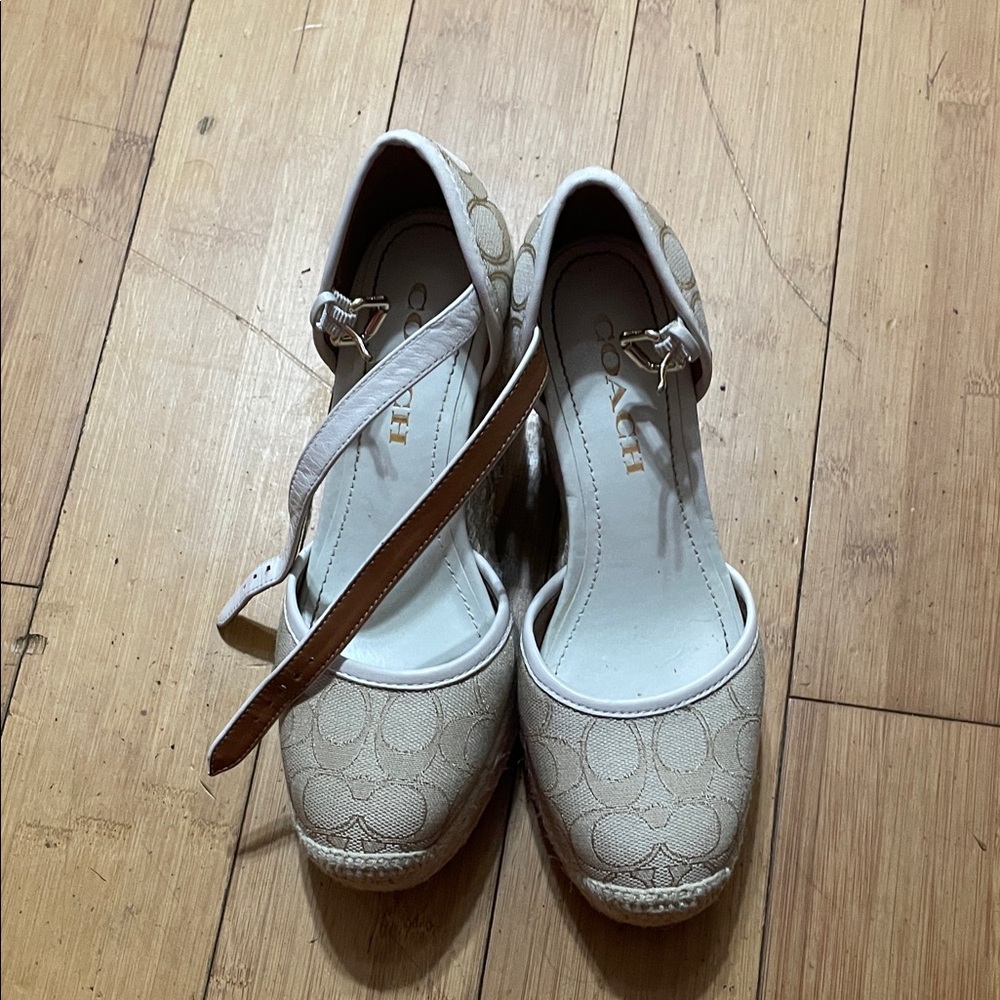 Coach Cream Espadrille Women's Shoes